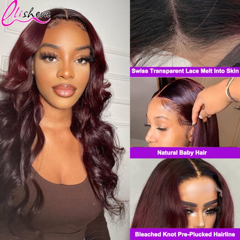 13x4 Body Wave HD Lace Front Wig Brazilian Glueless Lace Human Hair Wigs For Women-2-Yelomoon